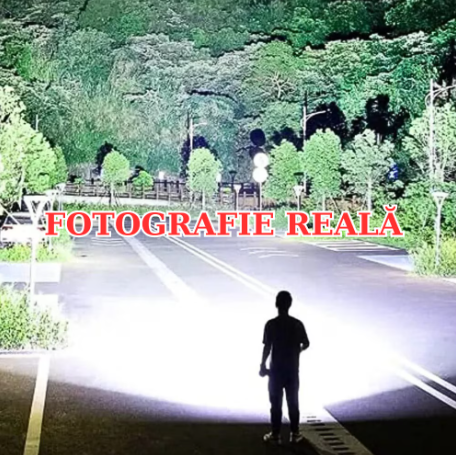 Lanternă LED Rază 1000m și Încarcare Telefon