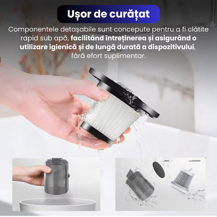 Aspirator Portabil 3 în 1, Autonomie 30-45 min